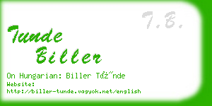 tunde biller business card